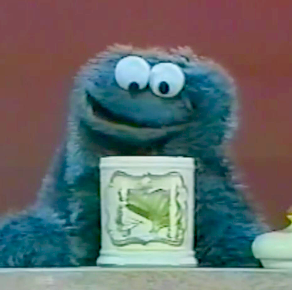 sad cookie monster Blank Meme Template