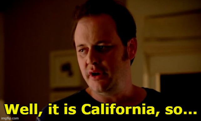 cali | Well, it is California, so... | image tagged in jake from state farm | made w/ Imgflip meme maker