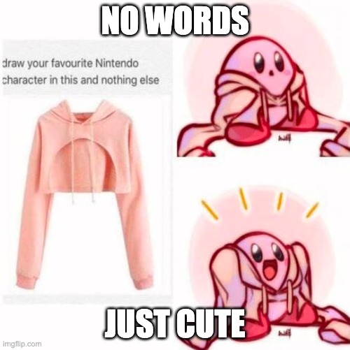 Kirby in a sweater | NO WORDS; JUST CUTE | image tagged in wholesome kirby sweater,kirby,gaming,nintendo,sweater | made w/ Imgflip meme maker