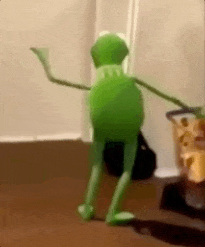 Kermit dancing Blank Meme Template