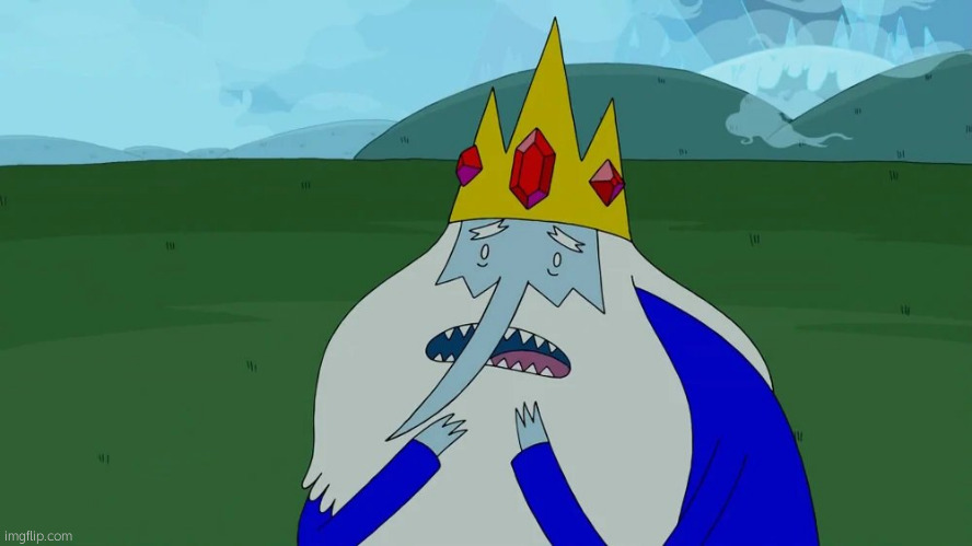 Scared Ice King | image tagged in scared ice king | made w/ Imgflip meme maker