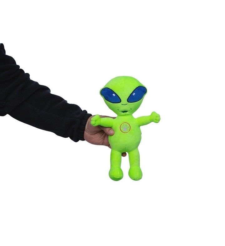 Funky green alien being held hostage by the tax attorney Blank Meme Template