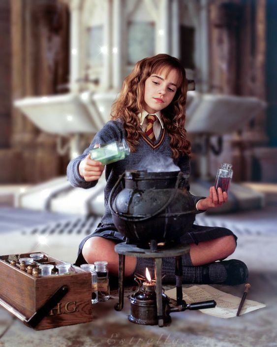 High Quality HERMIONE MAKES A POTION, HARRY POTTER Blank Meme Template