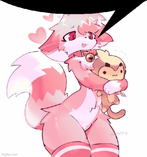 AUGH I CANT STOP POSTING THIS IMAGE ITS SO CUTE. | image tagged in femboy furry speech bubble | made w/ Imgflip meme maker