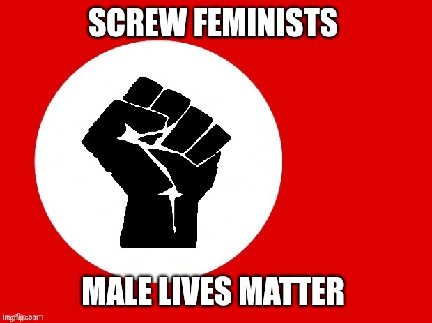 MLM | SCREW FEMINISTS; MALE LIVES MATTER | image tagged in black lives matter,male privilege,male feminist | made w/ Imgflip meme maker