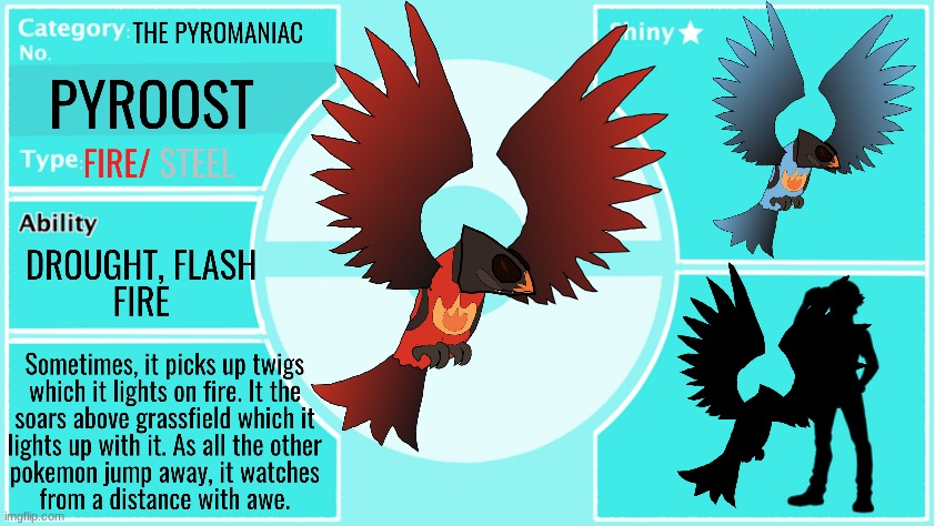 Turning the TF2 mercs into pokemon: day 2, The pyro, based of the black kite | image tagged in pokemon,tf2 | made w/ Imgflip meme maker