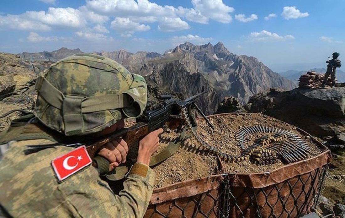 Turkish soldier in mountains Blank Meme Template