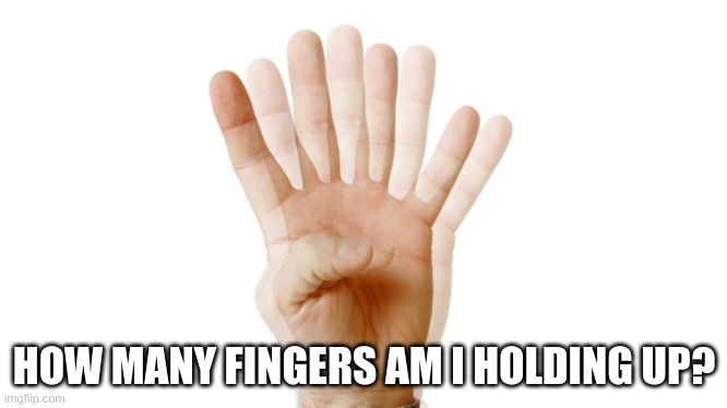 How Many Fingers | HOW MANY FINGERS AM I HOLDING UP? | image tagged in how many fingers | made w/ Imgflip meme maker