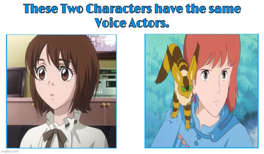 cherami leigh | image tagged in same voice actor,anime,studio ghibli,ghostbusters,1984 | made w/ Imgflip meme maker