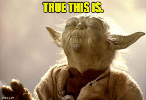 yoda smell | TRUE THIS IS. | image tagged in yoda smell | made w/ Imgflip meme maker