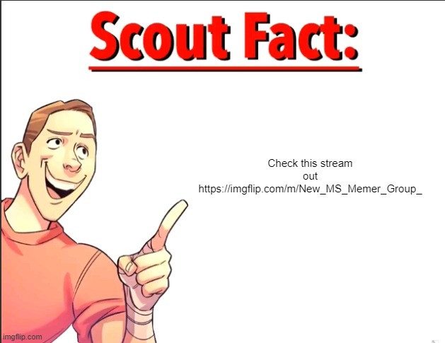 Scout Fact | Check this stream out https://imgflip.com/m/New_MS_Memer_Group_ | image tagged in scout fact | made w/ Imgflip meme maker