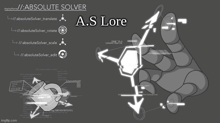 AbsoluteSolver lore :D | A.S Lore | image tagged in absolute solver,murder drones,lore | made w/ Imgflip meme maker