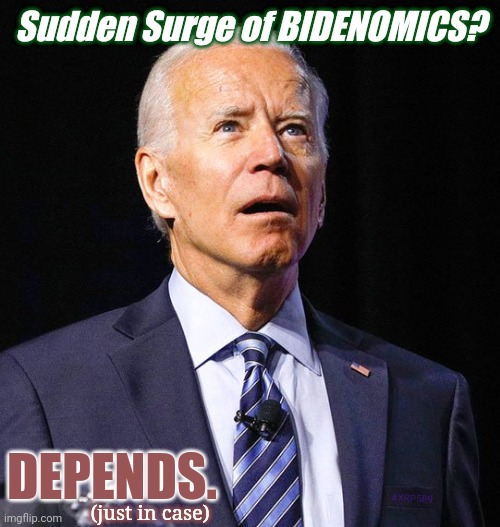 Bidenomics by the Buttload? $XRP HODL just in case ;) #XRP589 #XRPmoon | Sudden Surge of BIDENOMICS? DEPENDS. #XRP589; (just in case) | image tagged in joe biden,collapse,depends,ripple,xrp,the great awakening | made w/ Imgflip meme maker