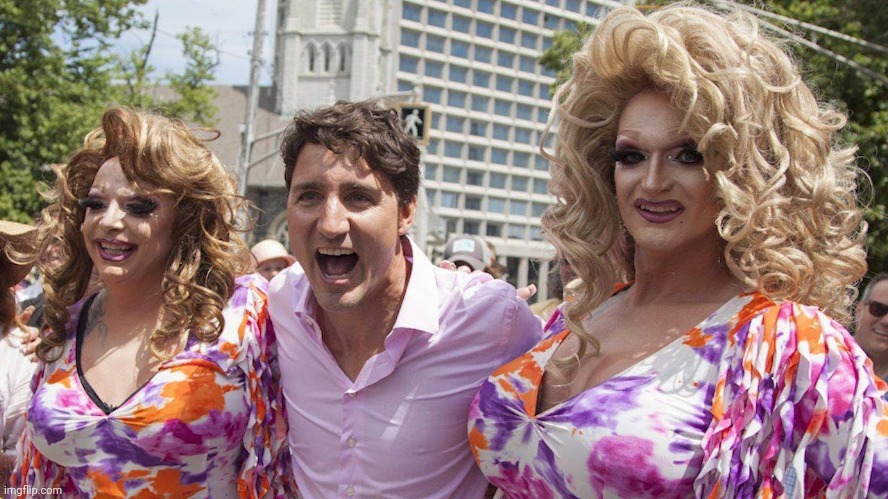 Trudeau with Trannies | image tagged in trudeau with trannies | made w/ Imgflip meme maker