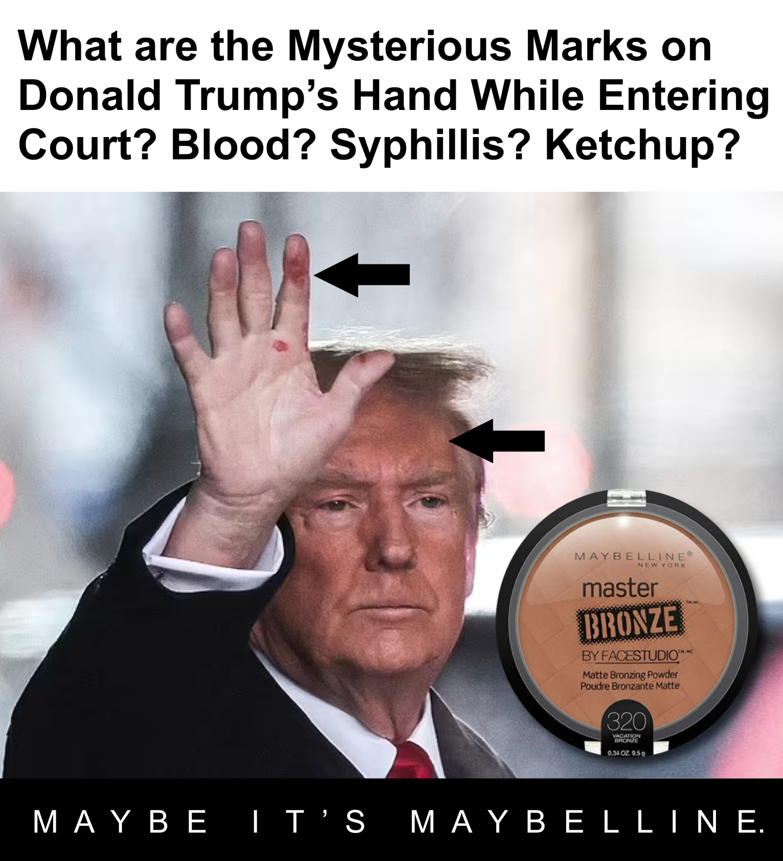 What are the Mysterious Marks on Donald Trump's Hand Meme Blank Meme Template