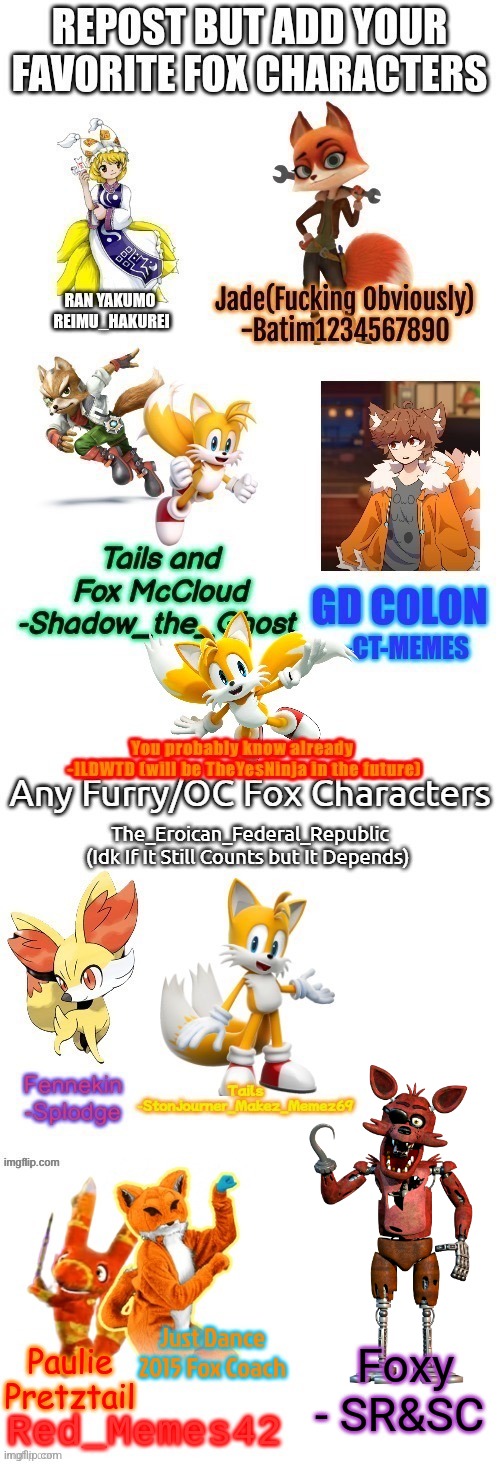 Foxy - SR&SC | made w/ Imgflip meme maker