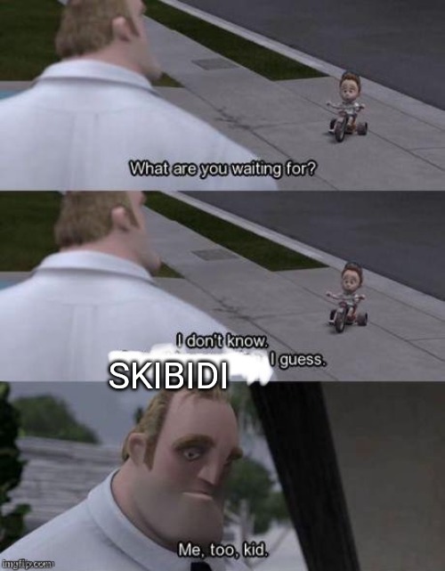 SKIBIDI | image tagged in me too kid | made w/ Imgflip meme maker