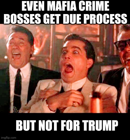 EVEN MAFIA CRIME BOSSES GET DUE PROCESS BUT NOT FOR TRUMP | made w/ Imgflip meme maker