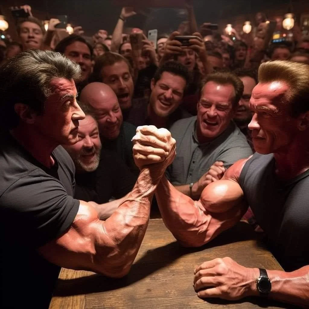 arm wrestling Blank Meme Template