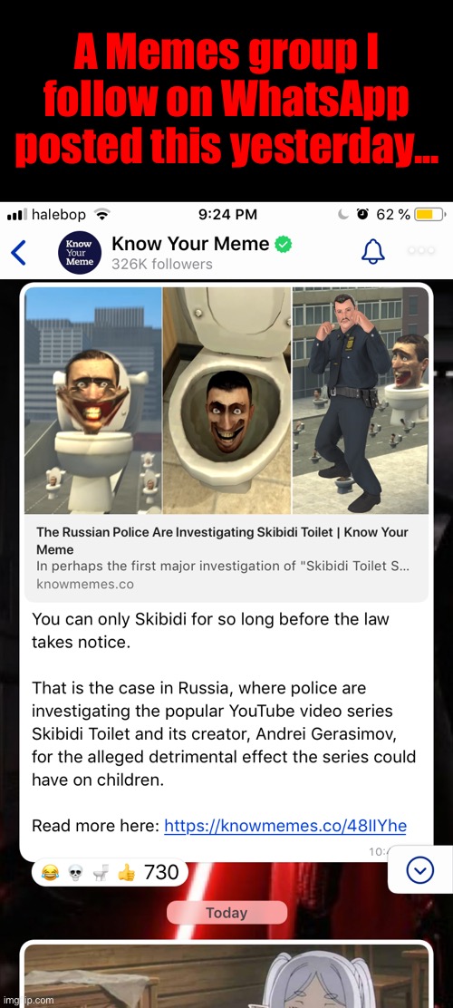 The Russian police got involved? | A Memes group I follow on WhatsApp posted this yesterday... | image tagged in news at unexpected places | made w/ Imgflip meme maker