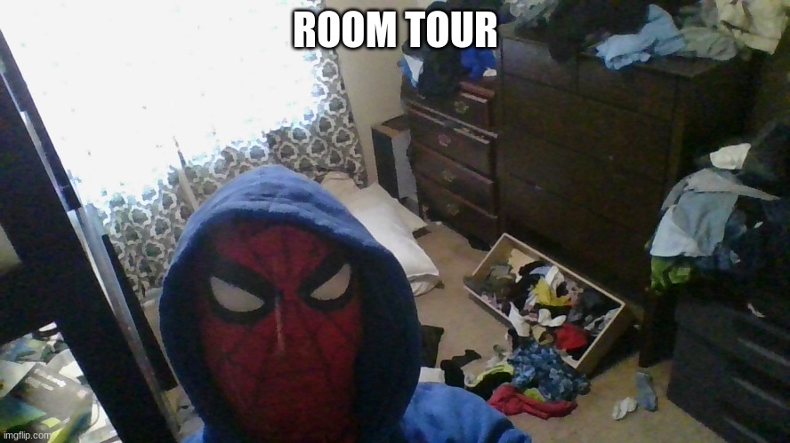 Spideys room | ROOM TOUR | image tagged in spidey's room | made w/ Imgflip meme maker