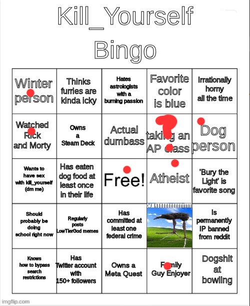 Tried... | image tagged in kill_yourself bingo | made w/ Imgflip meme maker