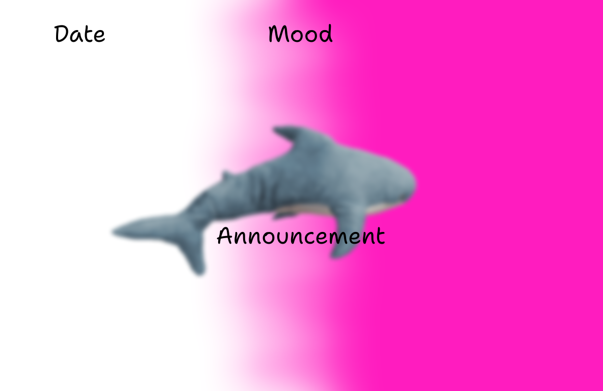 Blahaj Announcement Template Blank Meme Template