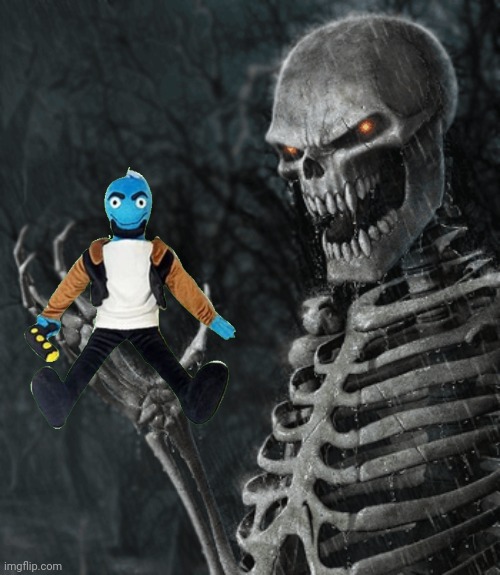Badass | image tagged in skeleton holding nothing | made w/ Imgflip meme maker