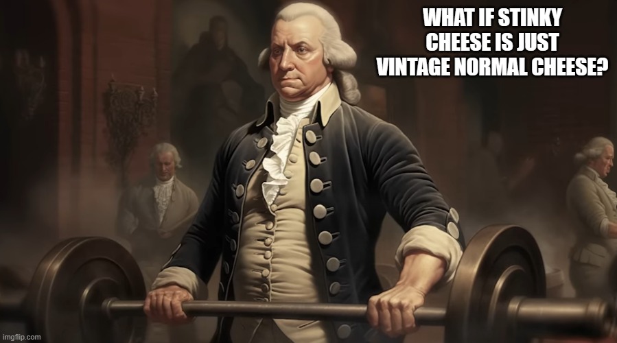 Cheese | WHAT IF STINKY CHEESE IS JUST VINTAGE NORMAL CHEESE? | image tagged in cheese,president | made w/ Imgflip meme maker