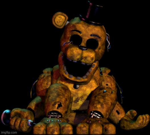 Withered Yellowbear | image tagged in withered yellowbear | made w/ Imgflip meme maker