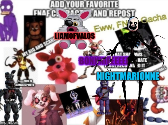 Repost | NIGHTMARIONNE | image tagged in fav character | made w/ Imgflip meme maker