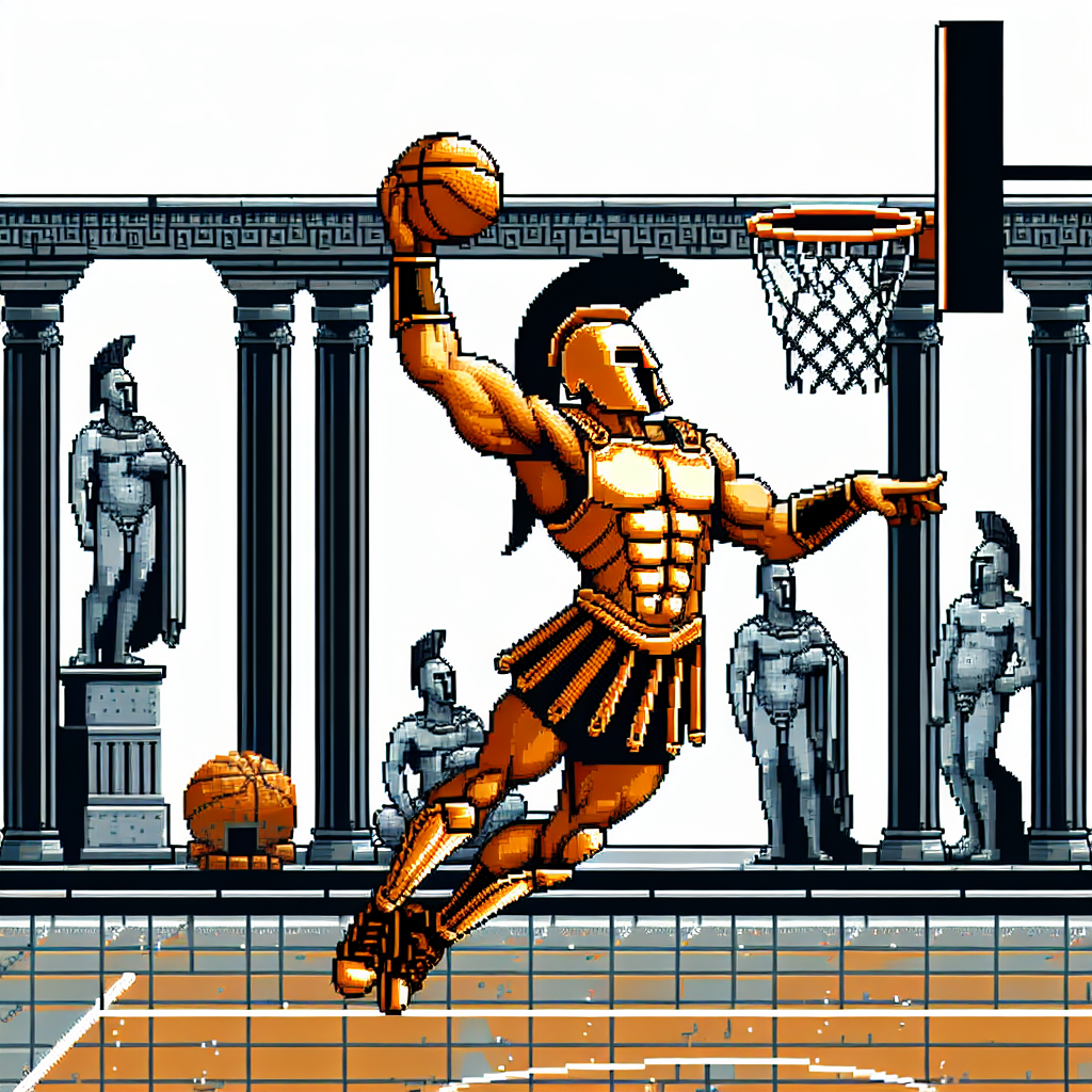 A spartan playing basketball Blank Meme Template