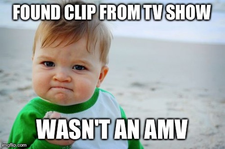 Success Kid Original Meme | FOUND CLIP FROM TV SHOW WASN'T AN AMV | image tagged in memes,success kid original | made w/ Imgflip meme maker