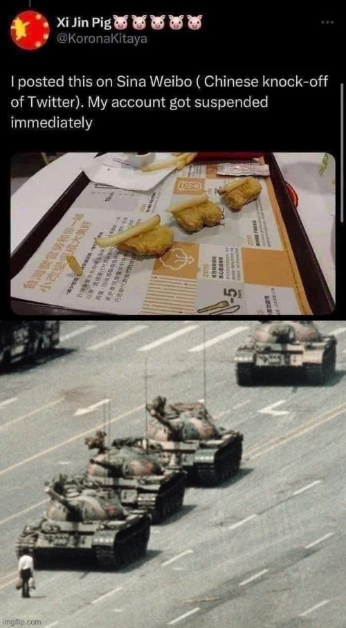 Tiananmen Square | image tagged in tank man tiananmen,tank,man | made w/ Imgflip meme maker