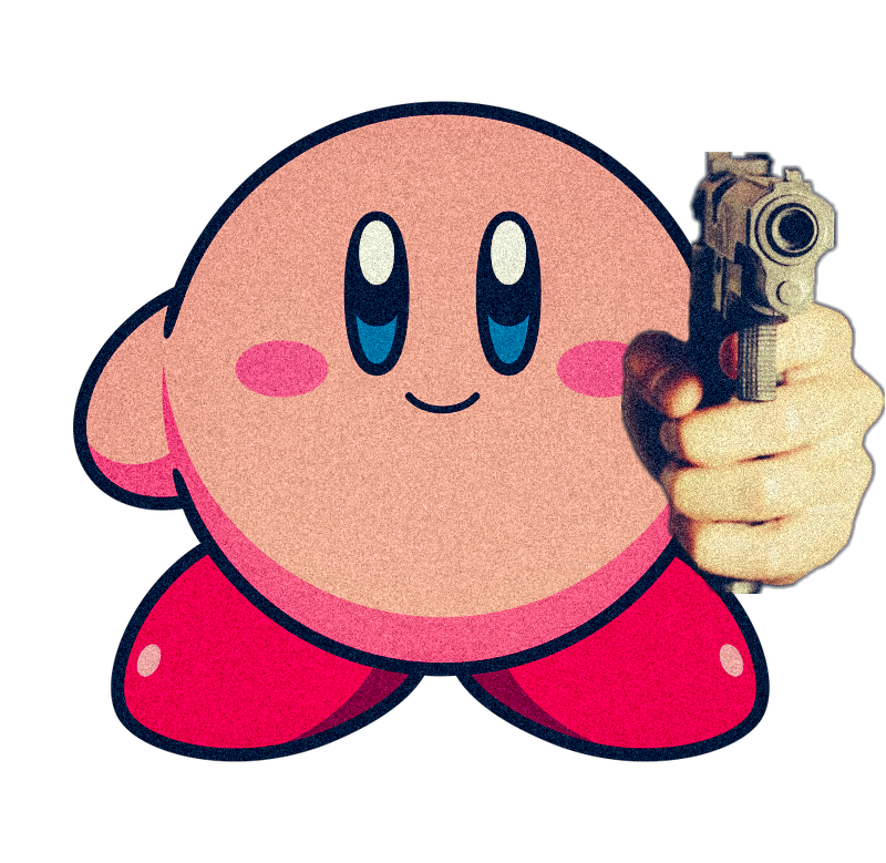 High Quality Kirby gun Blank Meme Template