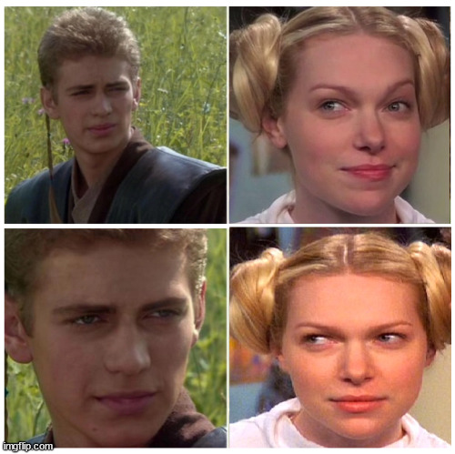 Anakin Hot Donna 4 Panel | image tagged in starwars | made w/ Imgflip meme maker