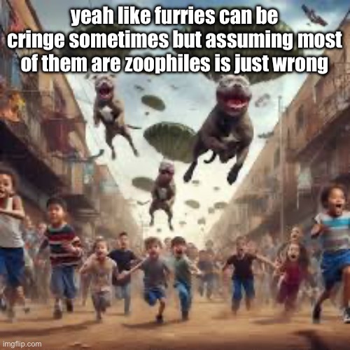 pitbull battle royale | yeah like furries can be cringe sometimes but assuming most of them are zoophiles is just wrong | image tagged in pitbull battle royale | made w/ Imgflip meme maker