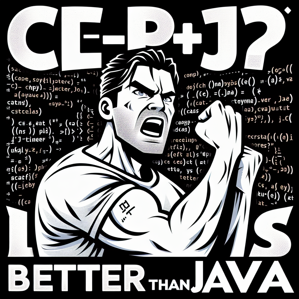 a meme that says c++ is better than java Blank Meme Template