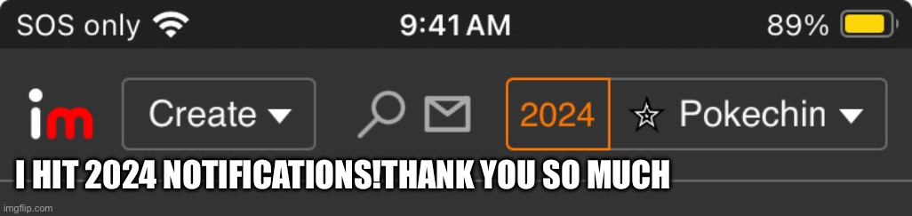 Thank you | I HIT 2024 NOTIFICATIONS!THANK YOU SO MUCH | made w/ Imgflip meme maker