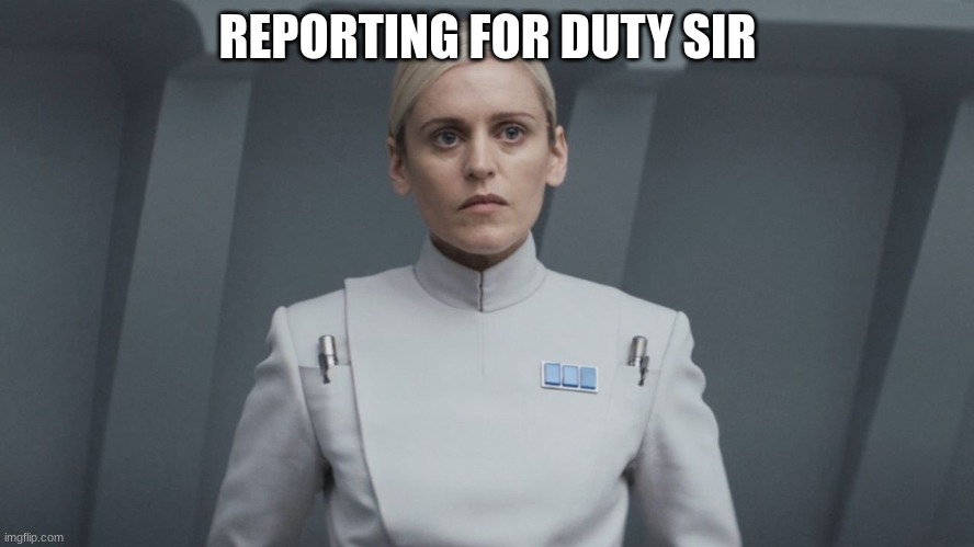 ISB agent | REPORTING FOR DUTY SIR | image tagged in isb agent | made w/ Imgflip meme maker