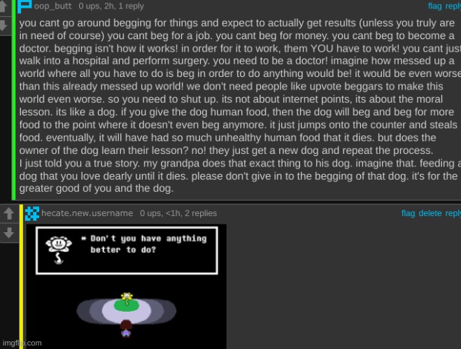 lil bro wrote a whole essay against upvote begging | made w/ Imgflip meme maker