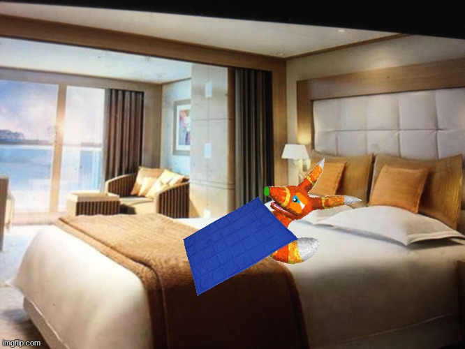 Pretztail is finally feeling better, but not enough to re-join the battle | image tagged in cruise ship bedroom | made w/ Imgflip meme maker