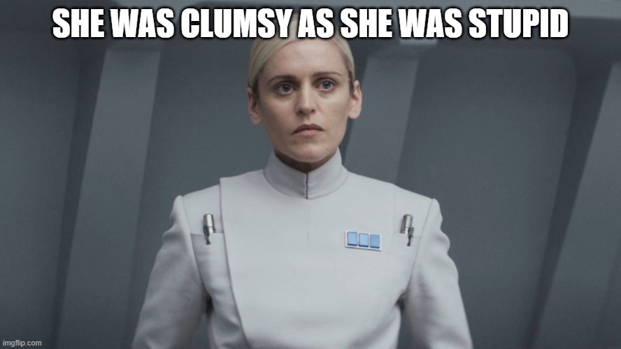 ISB agent | SHE WAS CLUMSY AS SHE WAS STUPID | image tagged in isb agent | made w/ Imgflip meme maker