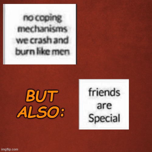 Blank Red Background | BUT ALSO: | image tagged in blank red background | made w/ Imgflip meme maker