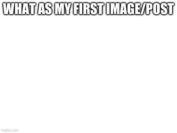 Blank White Template | WHAT AS MY FIRST IMAGE/POST | image tagged in blank white template | made w/ Imgflip meme maker