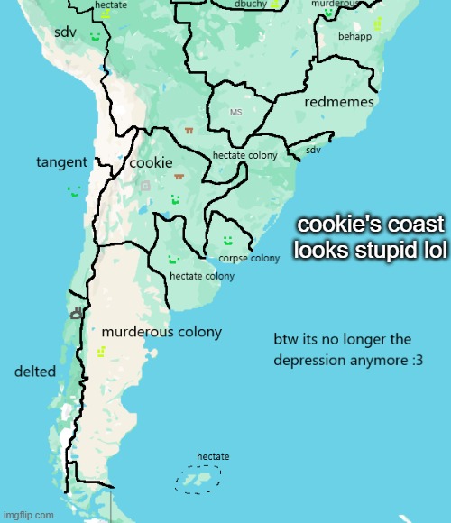 also no more depression yay | cookie's coast looks stupid lol | made w/ Imgflip meme maker