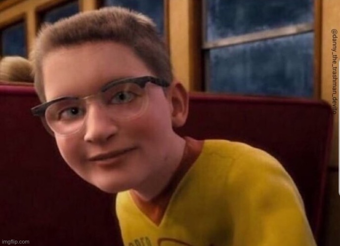 @Sp3x_, I couldn’t help myself | image tagged in annoying polar express kid | made w/ Imgflip meme maker