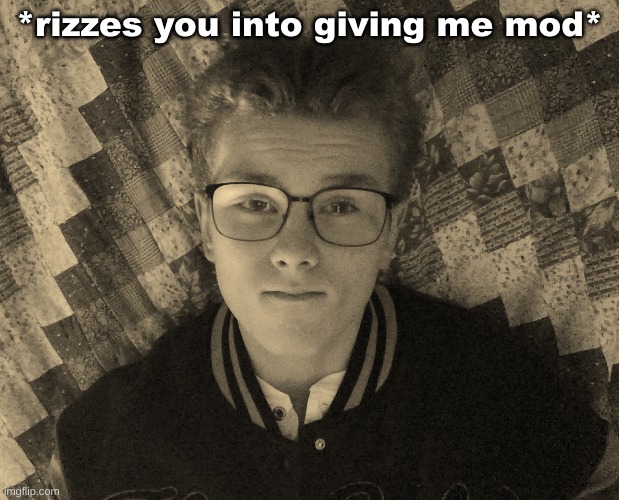 Sp3x_ selfie | *rizzes you into giving me mod* | image tagged in sp3x_ selfie | made w/ Imgflip meme maker