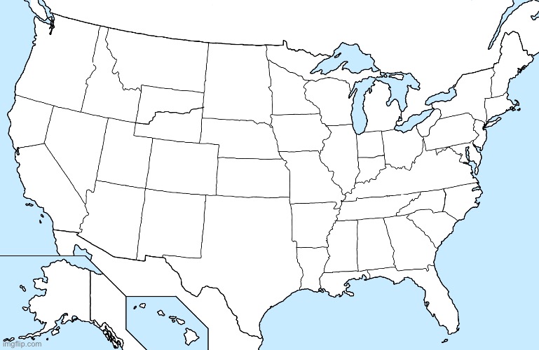 Making alt history maps until I get good at it part 1: The United States of America’s states | image tagged in usa,alternative history | made w/ Imgflip meme maker