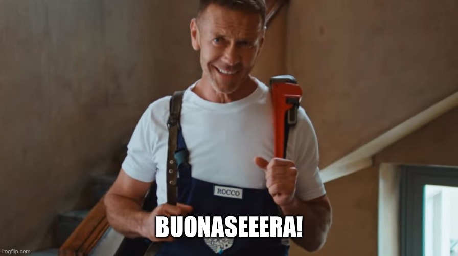 Rocco buonasera | BUONASEEERA! | image tagged in rocco | made w/ Imgflip meme maker